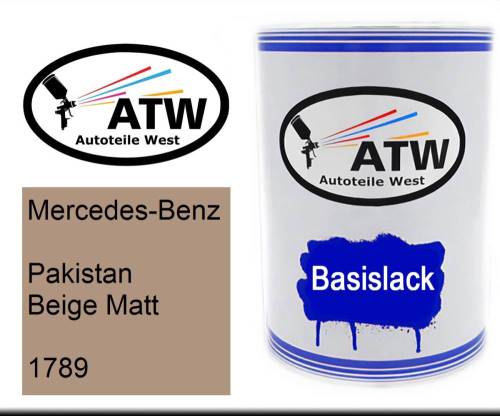 Mercedes-Benz, Pakistan Beige Matt, 1789: 500ml Lackdose, von ATW Autoteile West.